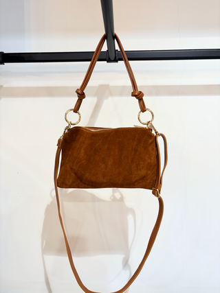 Suede Tas Malta - Cognac