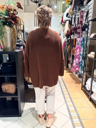 Oversized Trui Linda - Bruin