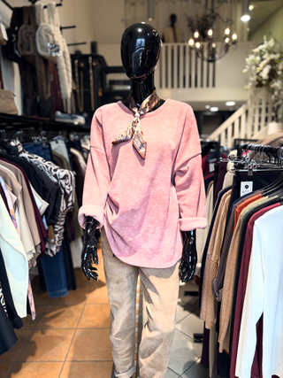 Rib Sweater Juul - Roze