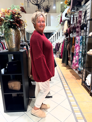 Oversized Trui Linda - Bordeaux