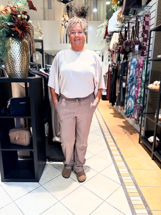 Stretch Broek Nadine - Taupe