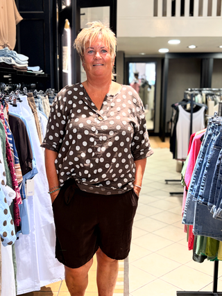 Blouse Dots Bruin