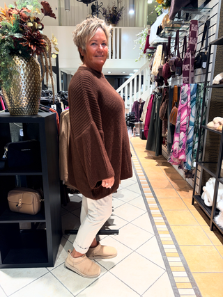 Oversized Trui Linda - Bruin