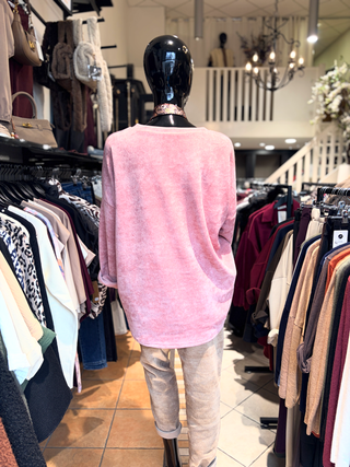 Rib Sweater Juul - Roze