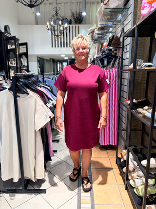 Comfy Jurk Life Bordeaux