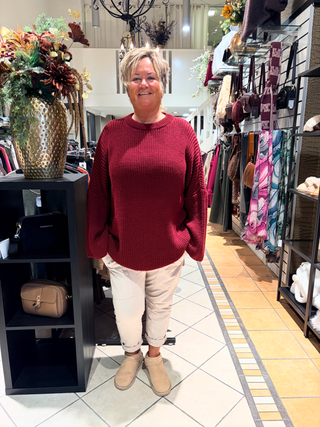 Oversized Trui Linda - Bordeaux