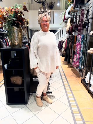 Oversized Trui Linda - Licht Beige