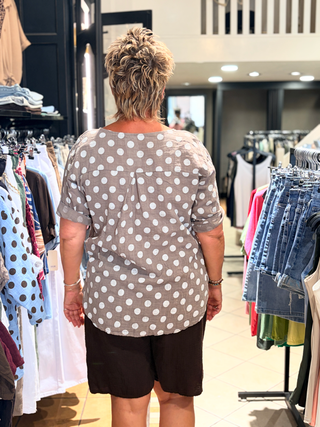 Blouse Dots Taupe