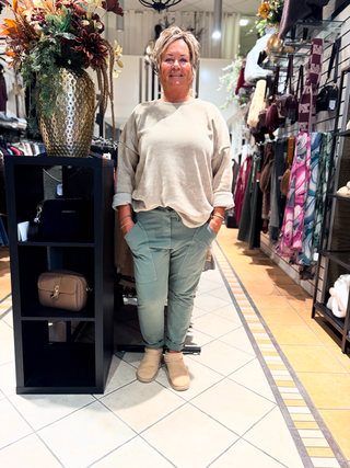 Wendy Trendy Jog Pants - Army Groen