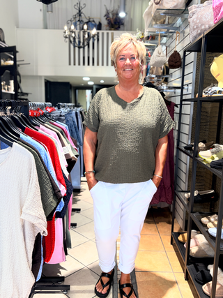 Top Marleen - Army Groen