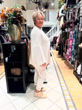Oversized Trui Linda - Licht Beige
