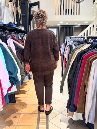 Rib Sweater Juul - Donker Bruin