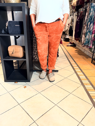 Rib Broek Ellen - Terracotta