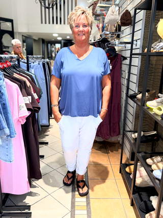 Oversized Shirt Stella - Jeans Blauw