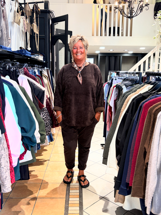 Rib Sweater Juul - Donker Bruin