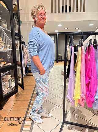 Top Elly - Jeans Blauw