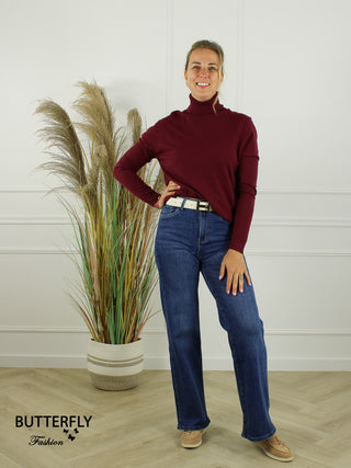 Fijn Brei Top Adele - Bordeaux