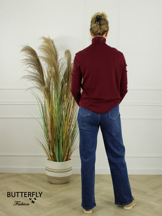 Fijn Brei Top Adele - Bordeaux