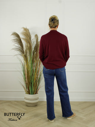 Fijn Brei Top Julia - Bordeaux