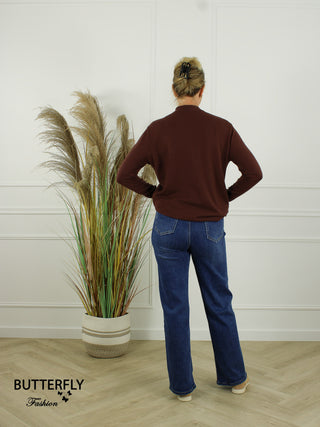 Fijn Brei Top Julia - Coffee