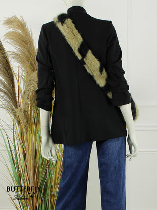 Tas Faux Fur - Zebra / Camel