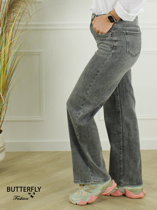 Goodies Wide Leg Jeans Grijs
