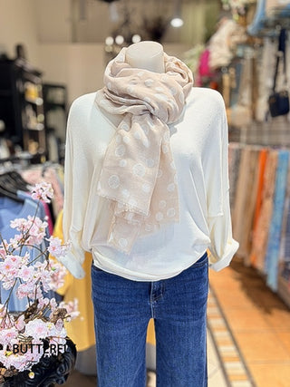 Sjaal Dots - Licht Beige