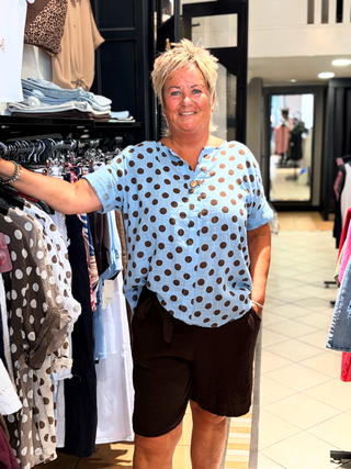 Blouse Dots Licht Blauw