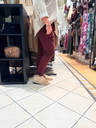 Wendy Trendy Jog Pants - Bordeaux