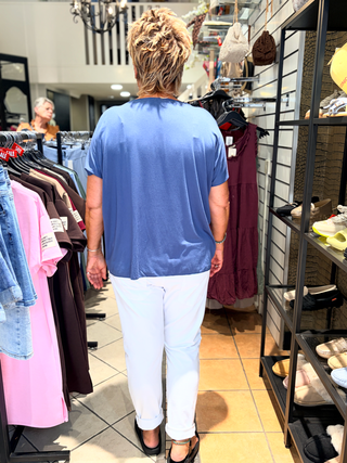 Oversized Shirt Stella - Jeans Blauw