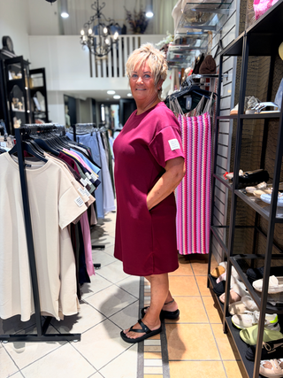 Comfy Jurk Life Bordeaux
