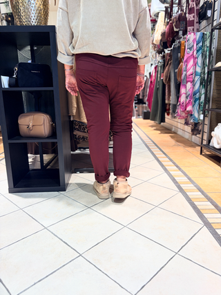 Wendy Trendy Jog Pants - Bordeaux