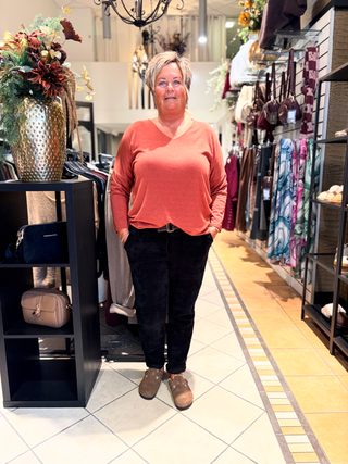 Rib Broek Ellen - Zwart