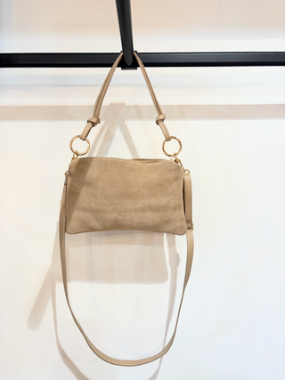 Suede Tas Malta - Beige