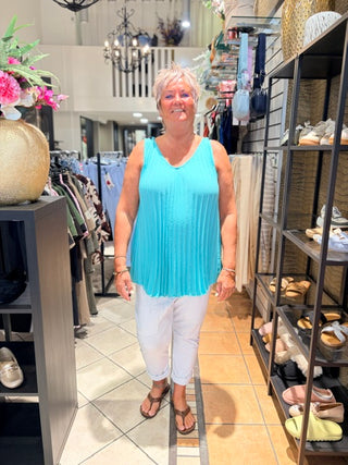 Top Plisse Janny - Aqua