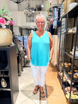 Top Plisse Janny - Aqua