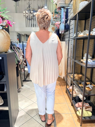 Top Plisse Janny - Licht Beige