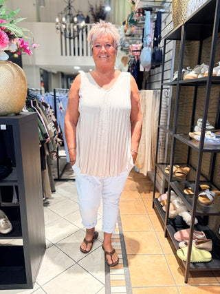 Top Plisse Janny - Licht Beige