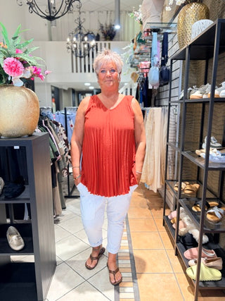 Top Plisse Janny - Cognac