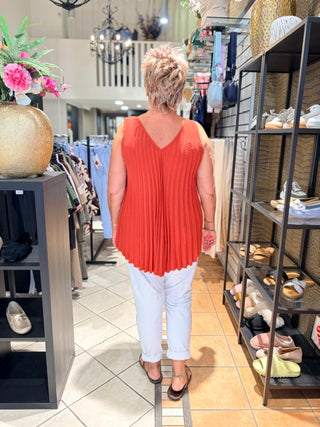Top Plisse Janny - Cognac