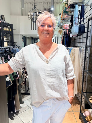 Blouse Amy - Licht Beige