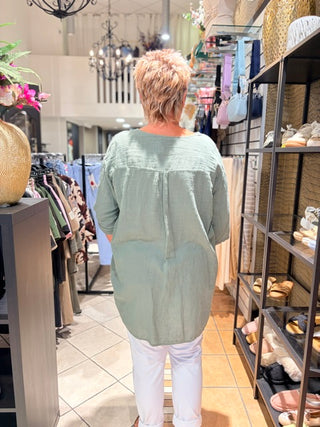 Blouse Amy - Licht Army Groen