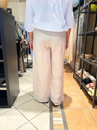 Linnen Broek Emily - Licht Beige