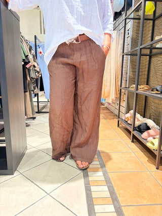 Linnen Broek Emily - Coffee