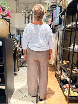 Linnen Broek Emily - Taupe
