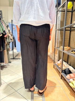 Linnen Broek Jasmine - Zwart