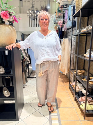 Linnen Broek Jasmine - Beige