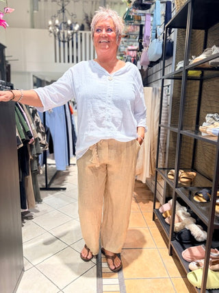 Linnen Broek Jasmine - Toffee