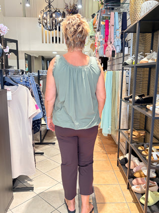 Ballon top Lisa - Army Groen