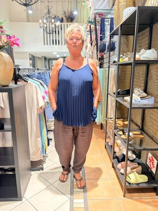 Top Plisse Sylvia - Navy